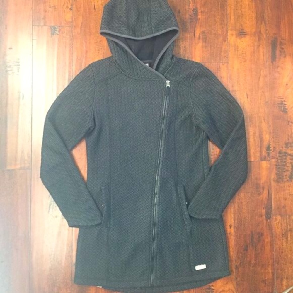 Bench Asymmetirc Zip Knit Fleece Hooded Jacket